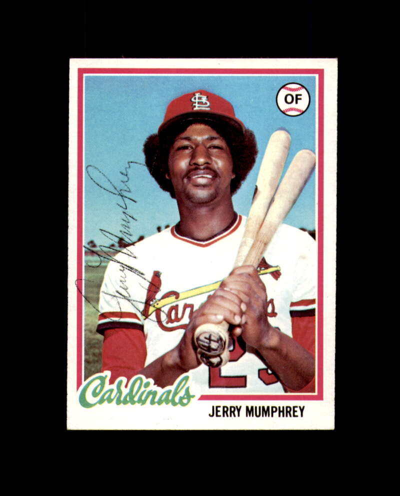 Jerry Mumphrey Signed 1978 Topps St. Louis Cardinals Autograph