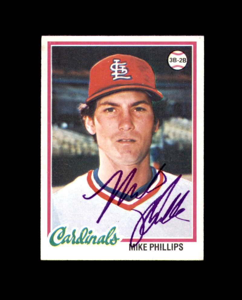 Mike Phillips Signed 1978 Topps St. Louis Cardinals Autograph