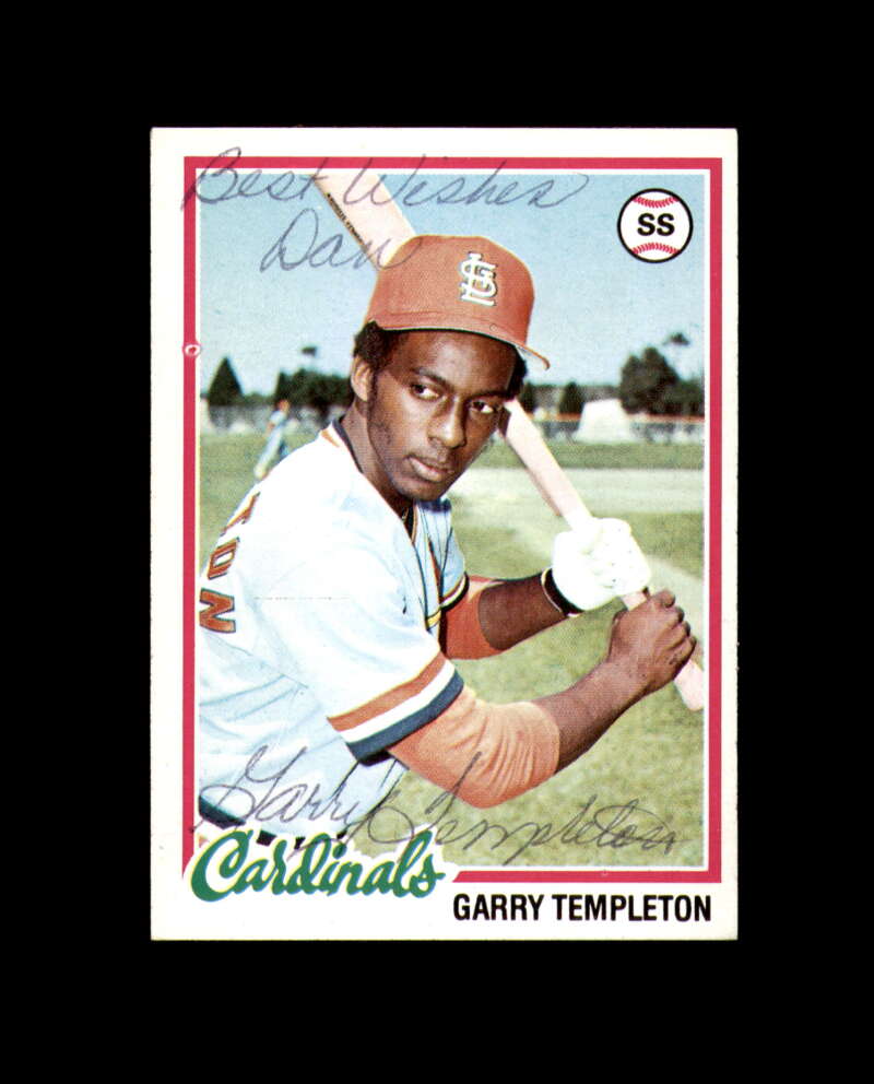 Garry Templeton Signed 1978 Topps St. Louis Cardinals Autograph