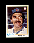 Larry Cox Signed 1978 Topps Chicago Cubs Autograph