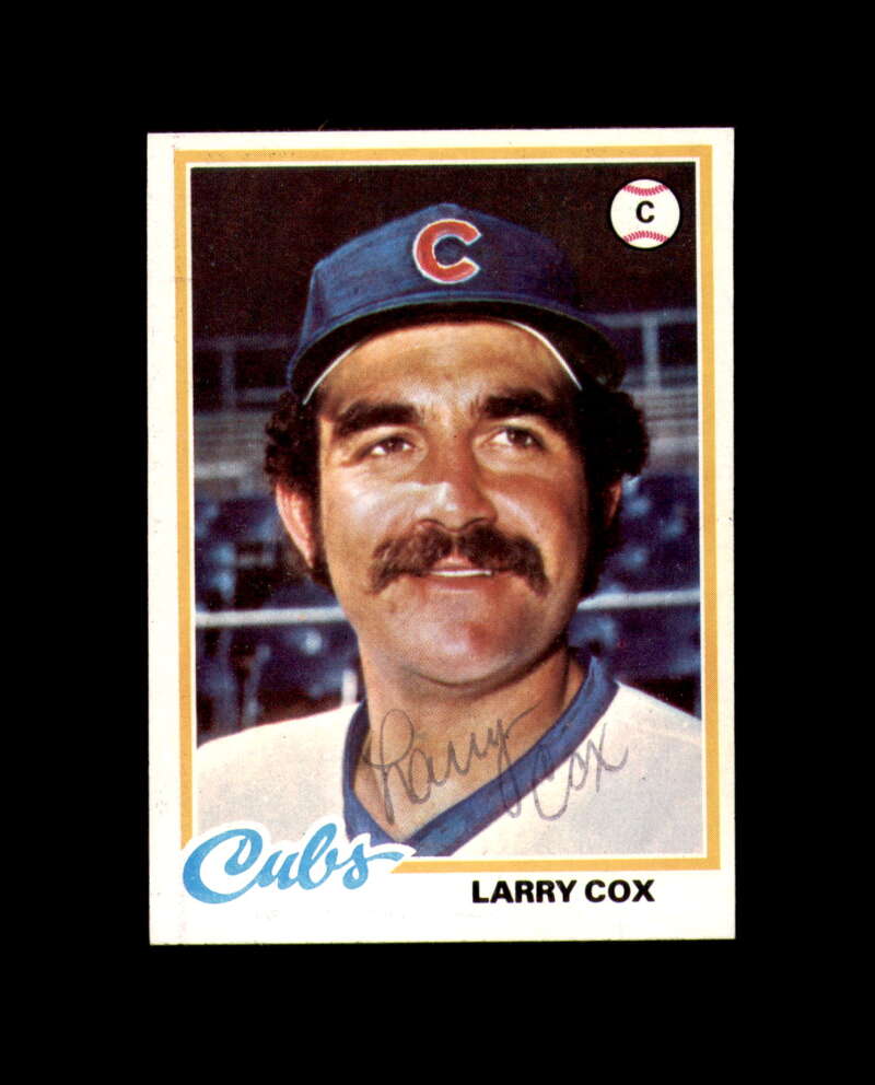 Larry Cox Signed 1978 Topps Chicago Cubs Autograph