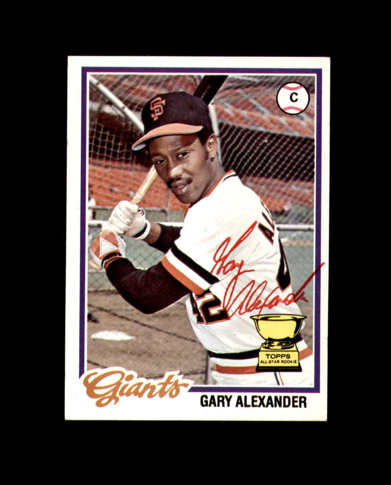 Gary Alexander Signed 1978 Topps San Francisco Giants Autograph