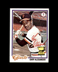 Gary Alexander Signed 1978 Topps San Francisco Giants Autograph