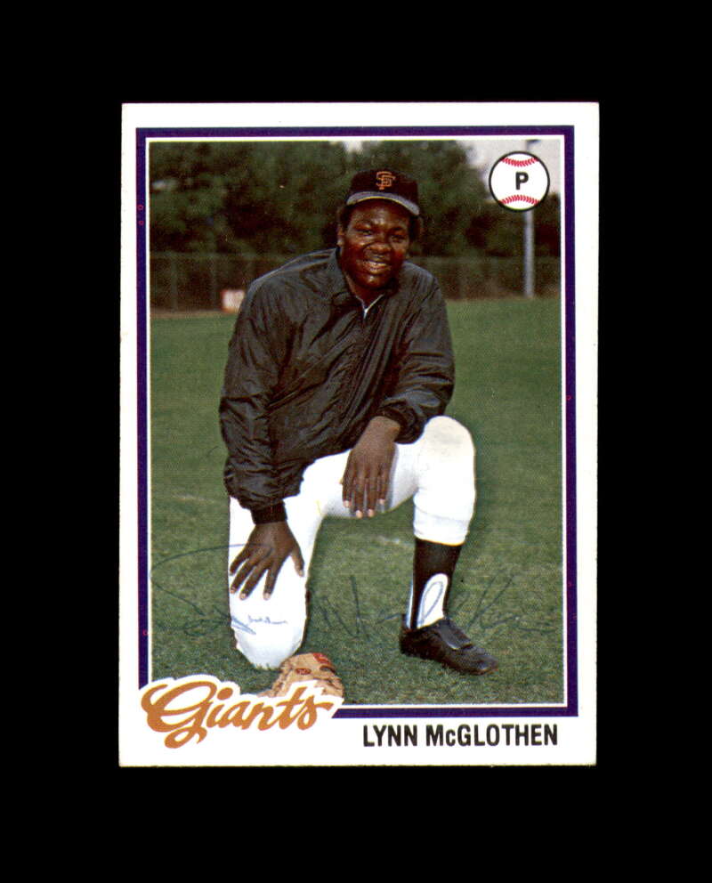 Lynn McGlothen Signed 1978 Topps San Francisco Giants Autograph