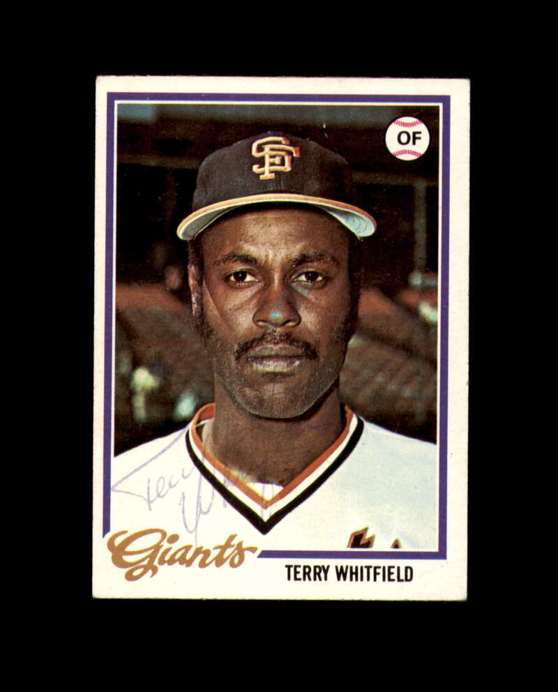 Terry Whitfield Signed 1978 Topps San Francisco Giants Autograph
