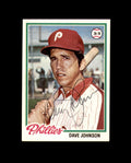 Dave Johnson Signed 1978 Topps Philadelphia Phillies Autograph
