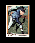 Steve Foucault Signed 1978 Topps Detroit Tigers Autograph