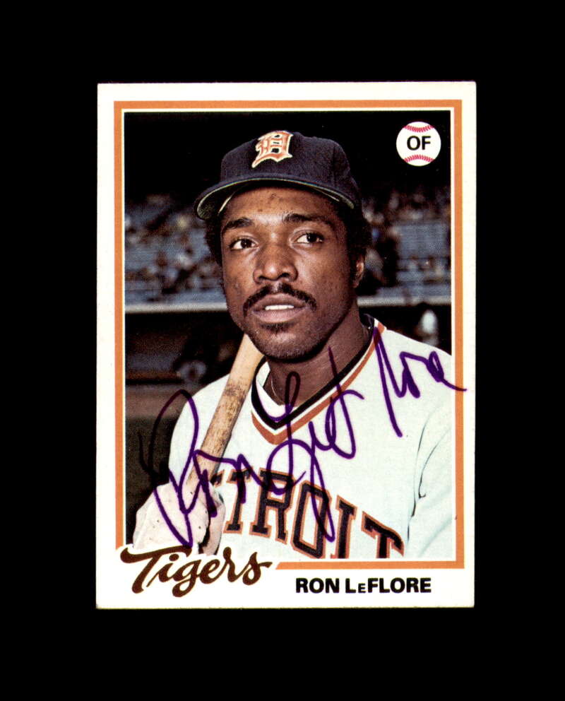 Ron LeFlore Signed 1978 Topps Detroit Tigers Autograph