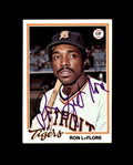 Ron LeFlore Signed 1978 Topps Detroit Tigers Autograph