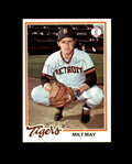 Milt May Signed 1978 Topps Detroit Tigers Autograph