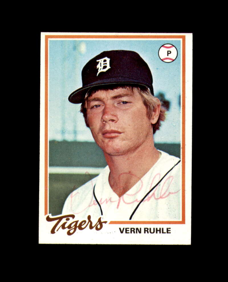 Vern Ruhle Signed 1978 Topps Detroit Tigers Autograph