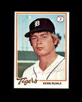 Vern Ruhle Signed 1978 Topps Detroit Tigers Autograph