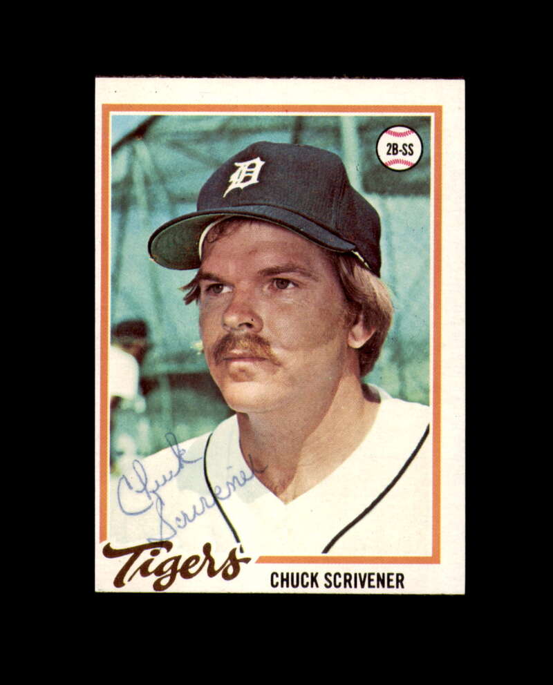 Chuck Scrivener Signed 1978 Topps Detroit Tigers Autograph