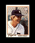 Mickey Stanely Signed 1978 Topps Detroit Tigers Autograph
