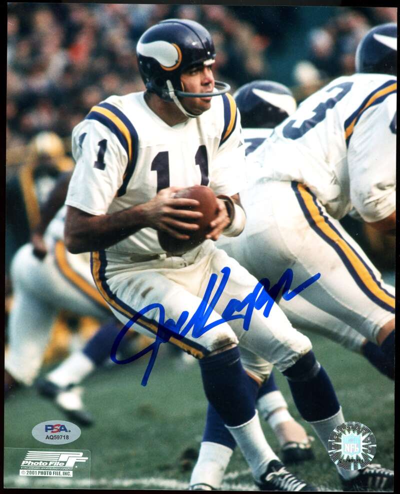 Joe Kapp PSA DNA Autograph 8x10 Photo Vikings Signed