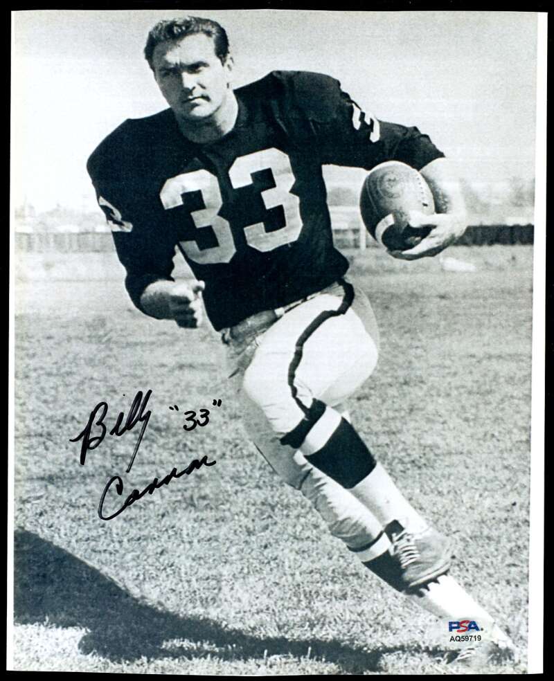 Billy Cannon PSA DNA Autograph 8x10 Photo Raiders Signed