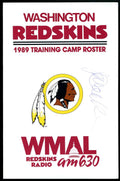 Jack Kent Cook PSA DNA Signed 1989 Washington Training Camp Roster Autograph