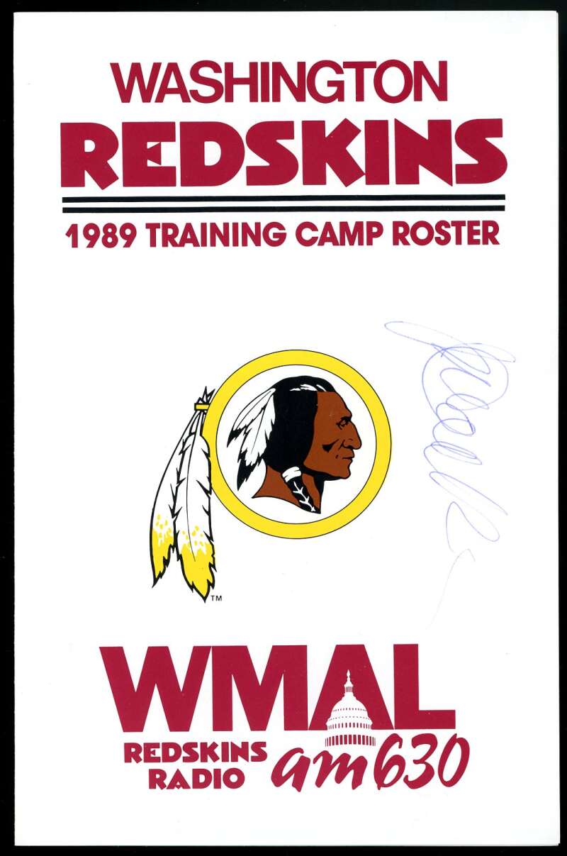 Jack Kent Cook PSA DNA Signed 1989 Washington Training Camp Roster Autograph