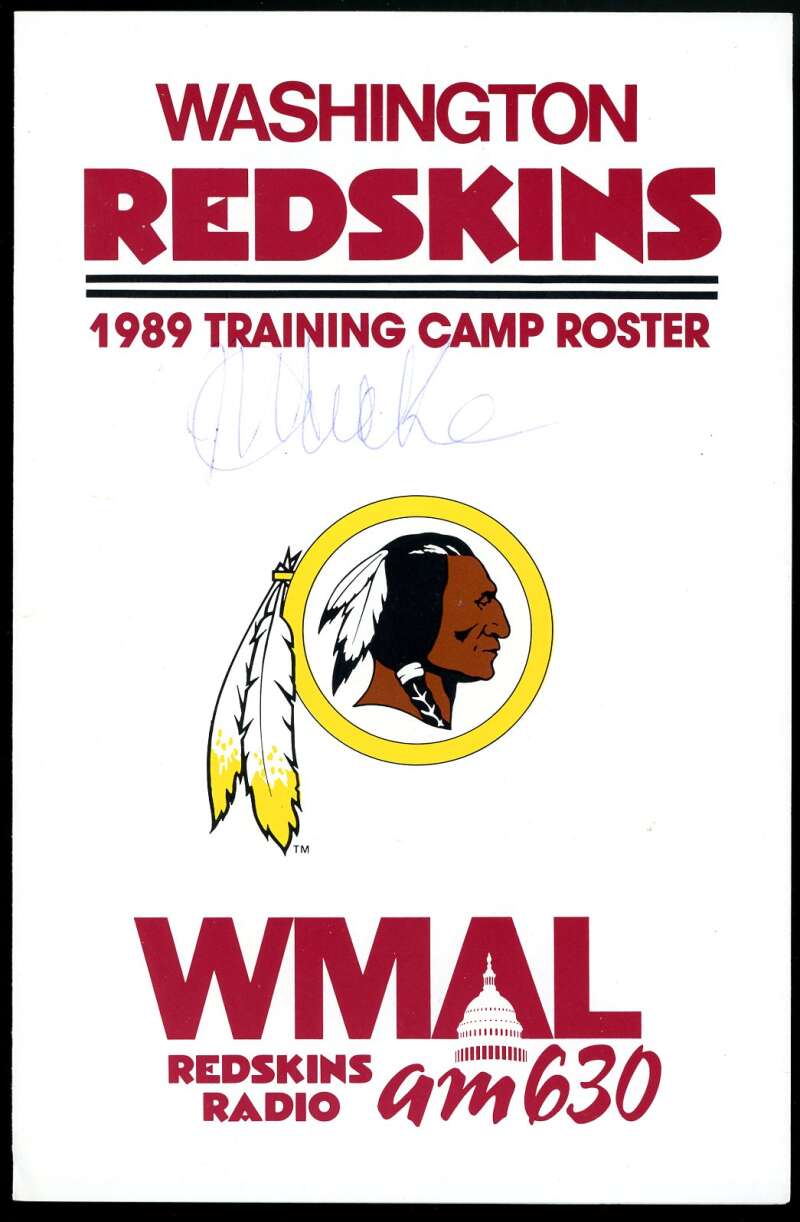 Jack Kent Cook PSA DNA Signed 1989 Washington Training Camp Roster Autographed