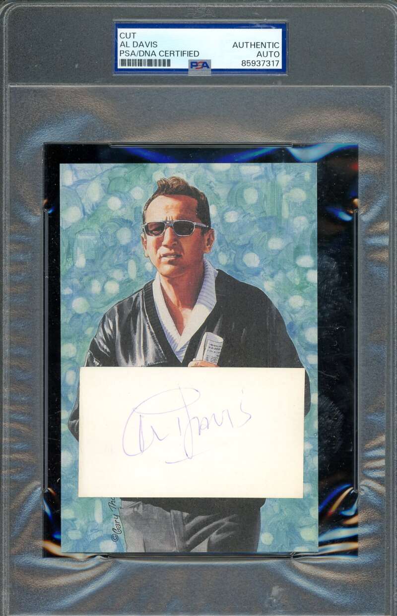 Al Davis PSA DNA Autograph Goal Line Art Cut GLAC Signed