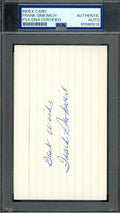 Frank Sinkwich PSA DNA Autograph 3x5 Index Card Heisman Rare Signed
