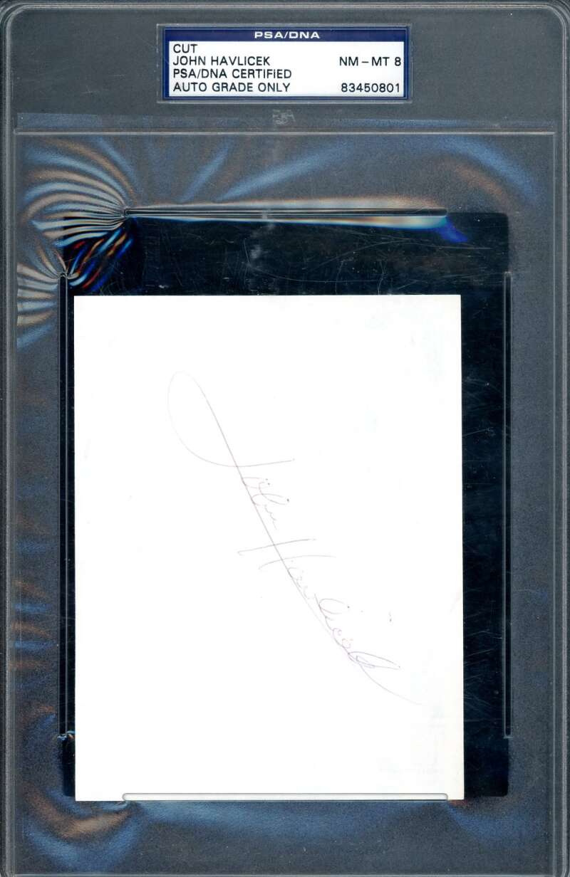 John Havlicek PSA DNA Autograph Album Page Celtics Signed
