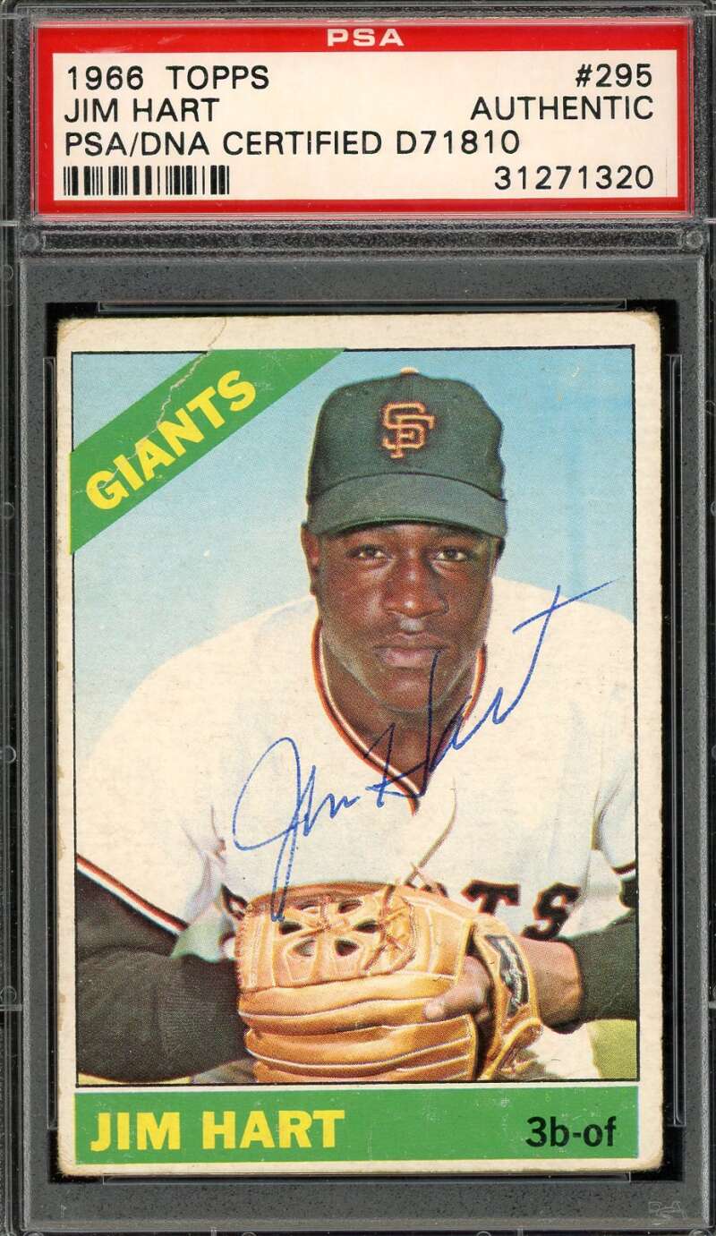 Jim Hart PSA DNA Signed 1966 Topps Autograph