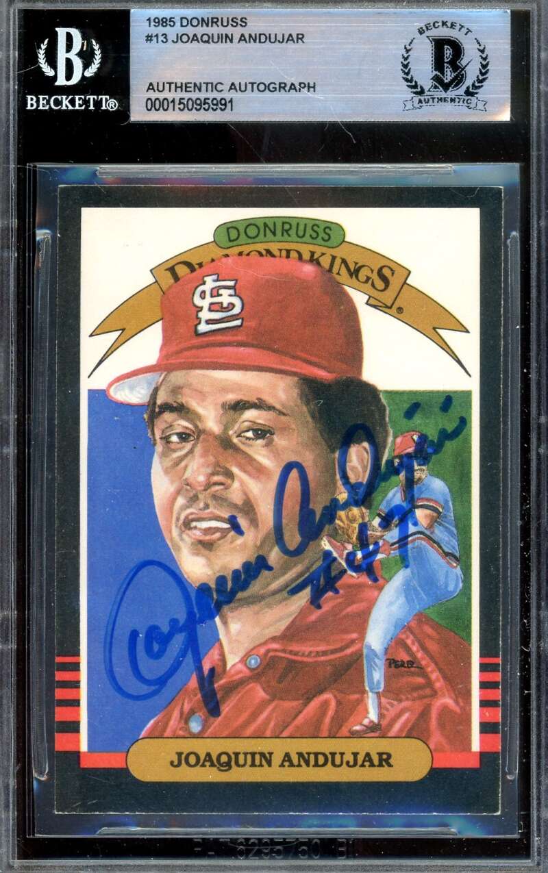 Joaquin Andujar Beckett BAS Signed 1985 Donruss Diamond Kings Autograph Cardinals