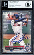 Royce Lewis Beckett BAS Signed 2017 Bowman Draft Rookie Autograph