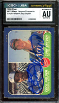 Cecil Fielder Cory Snyder Gem Mint 10 CGC JSA Coa Signed 1986 Fleer Prospects Autograph