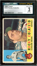 Rocky Colavito Mint 9 CGC JSA Coa Signed 1960 Topps Autograph