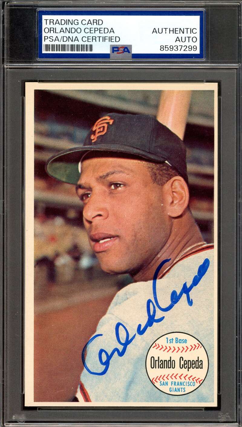 Orlando Cepeda PSA DNA Signed 1964 Topps Giants Autograph