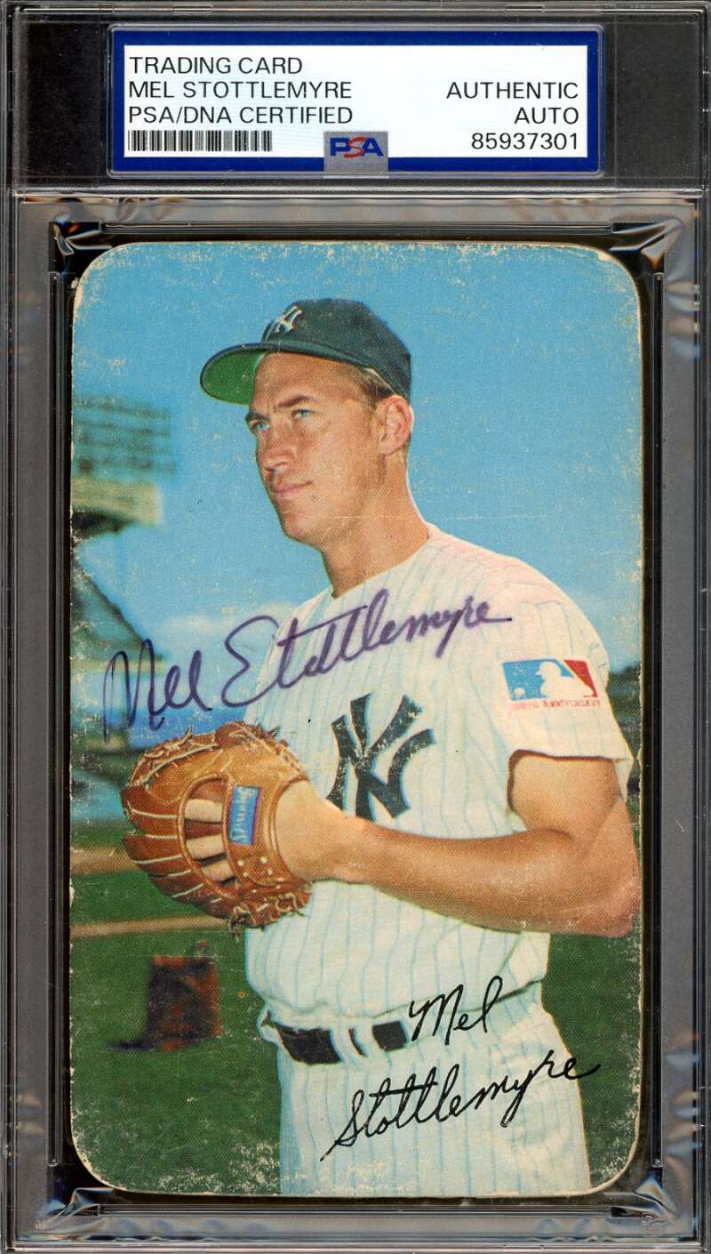 Mel Stottlemyre PSA DNA Signed 1970 Topps Super Autograph