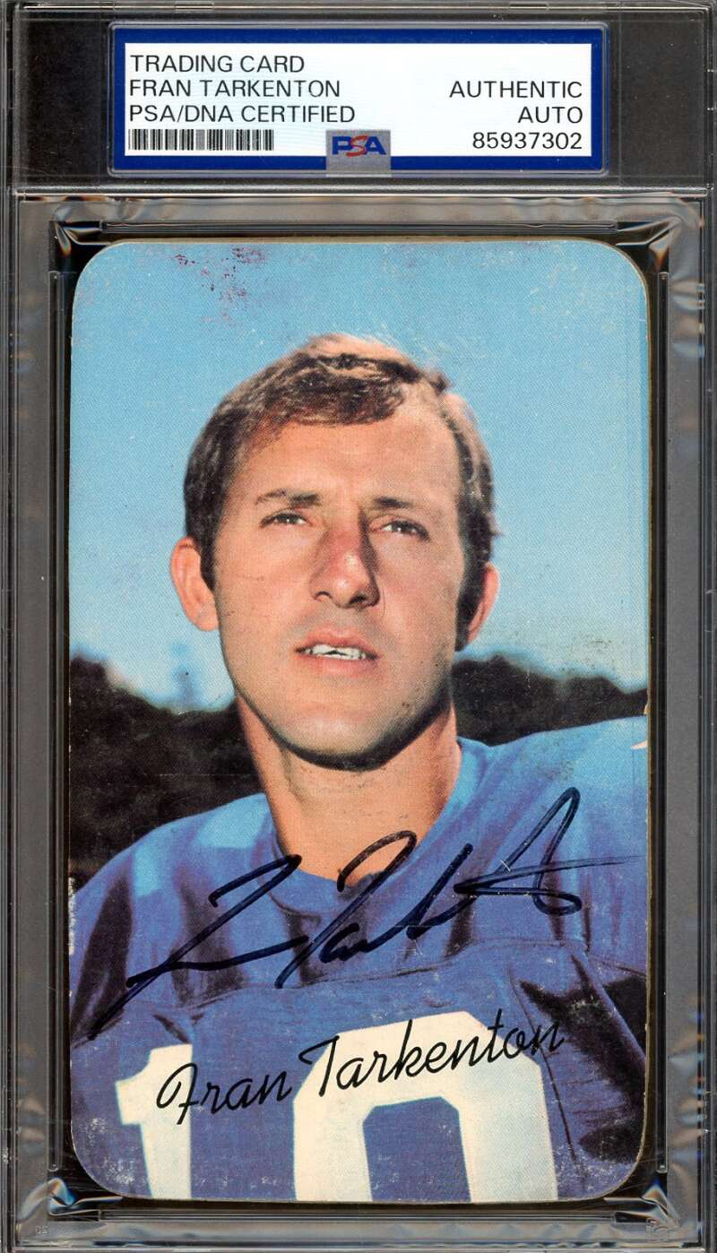 Fran Tarkenton PSA DNA Signed 1970 Topps Super Autograph Vikings