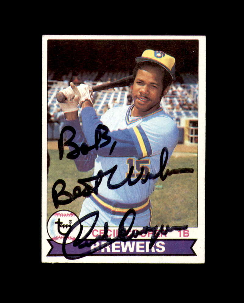 Cecil Cooper Signed 1979 Topps Milwaukee Autograph