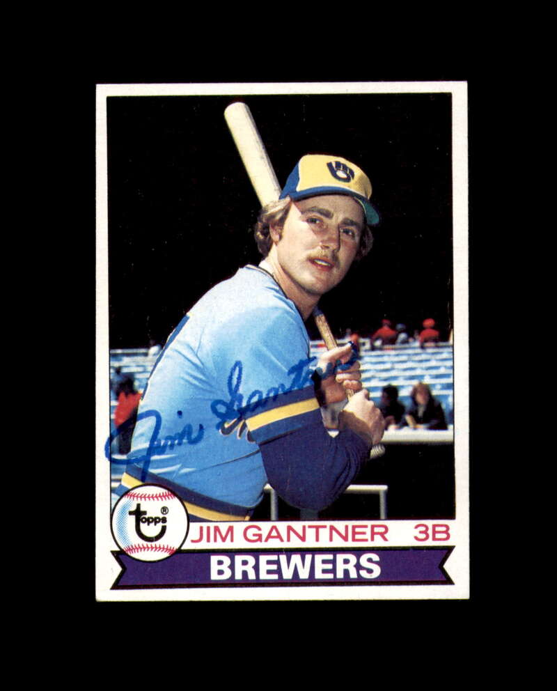 Jim Gantner Signed 1979 Topps Milwaukee Autograph