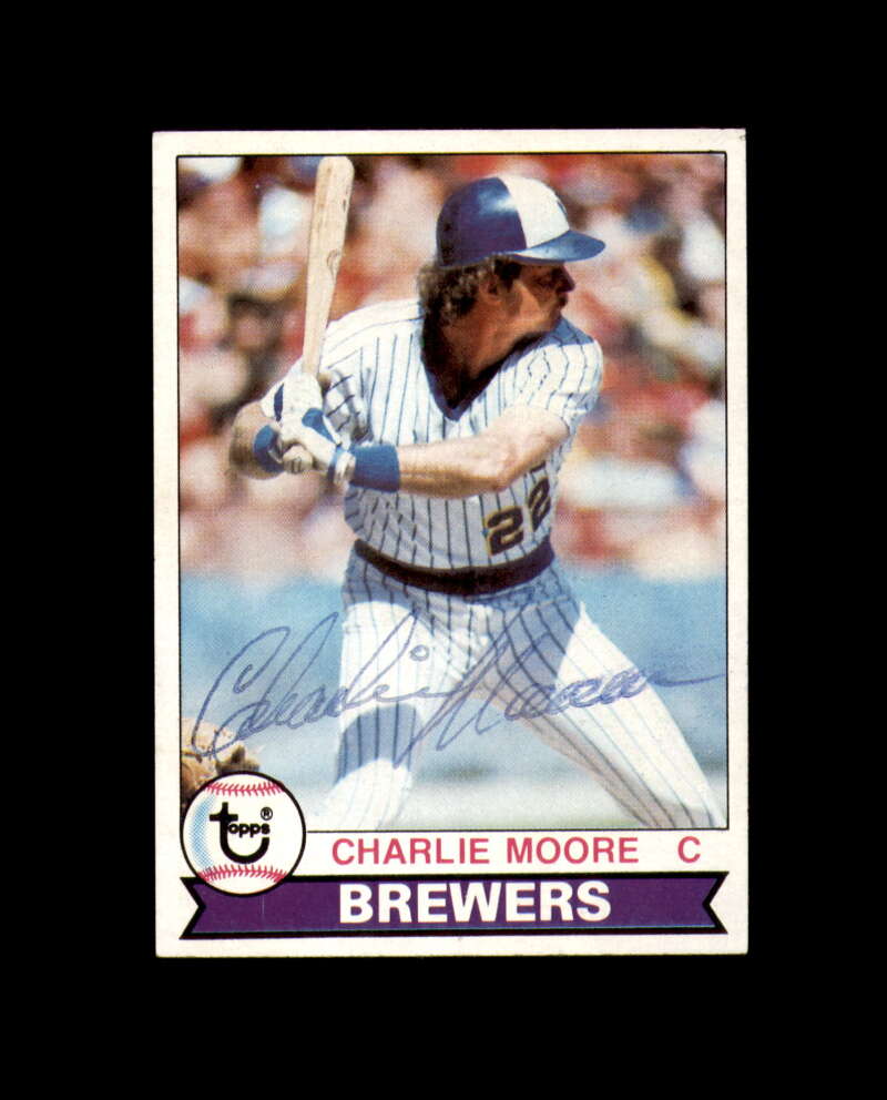 Charlie Moore Signed 1979 Topps Milwaukee Autograph