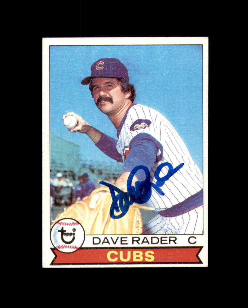 Dave Rader Signed 1979 Topps Chicago Cubs Autograph