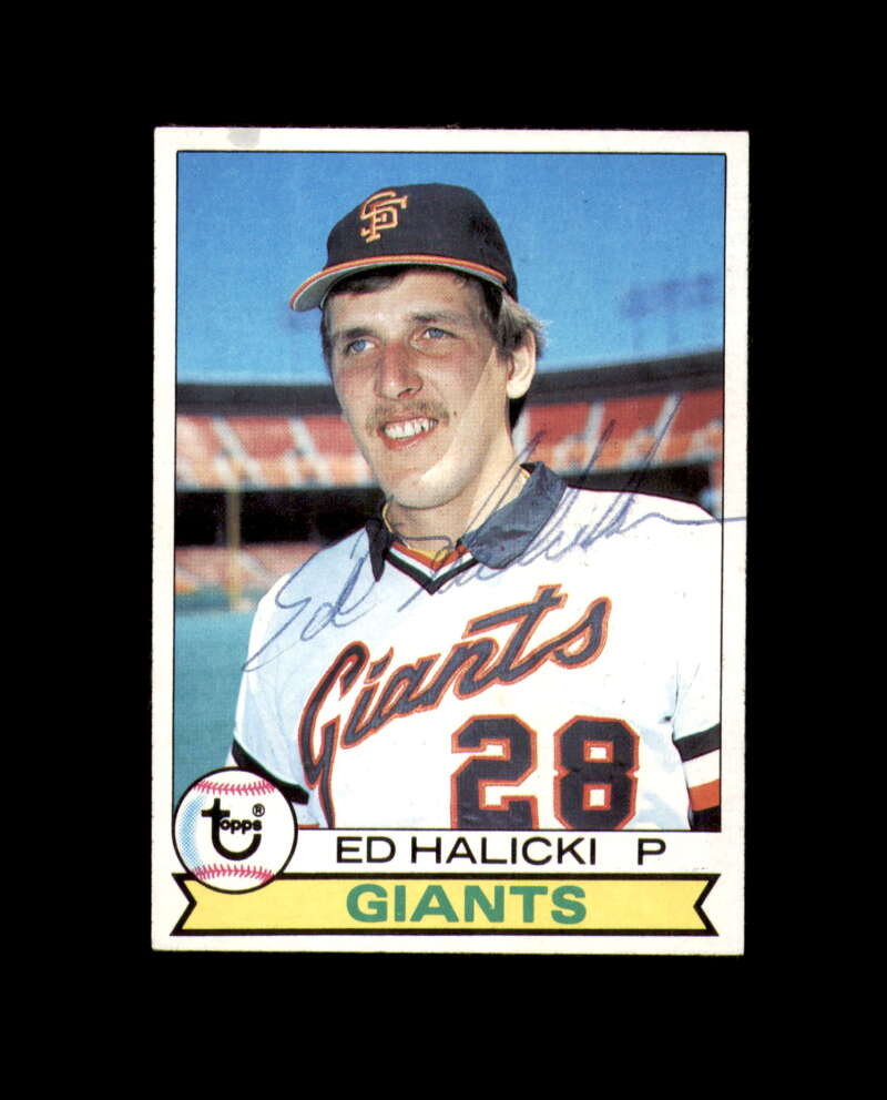Ed Halicki Signed 1979 Topps San Francisco Giants Autograph