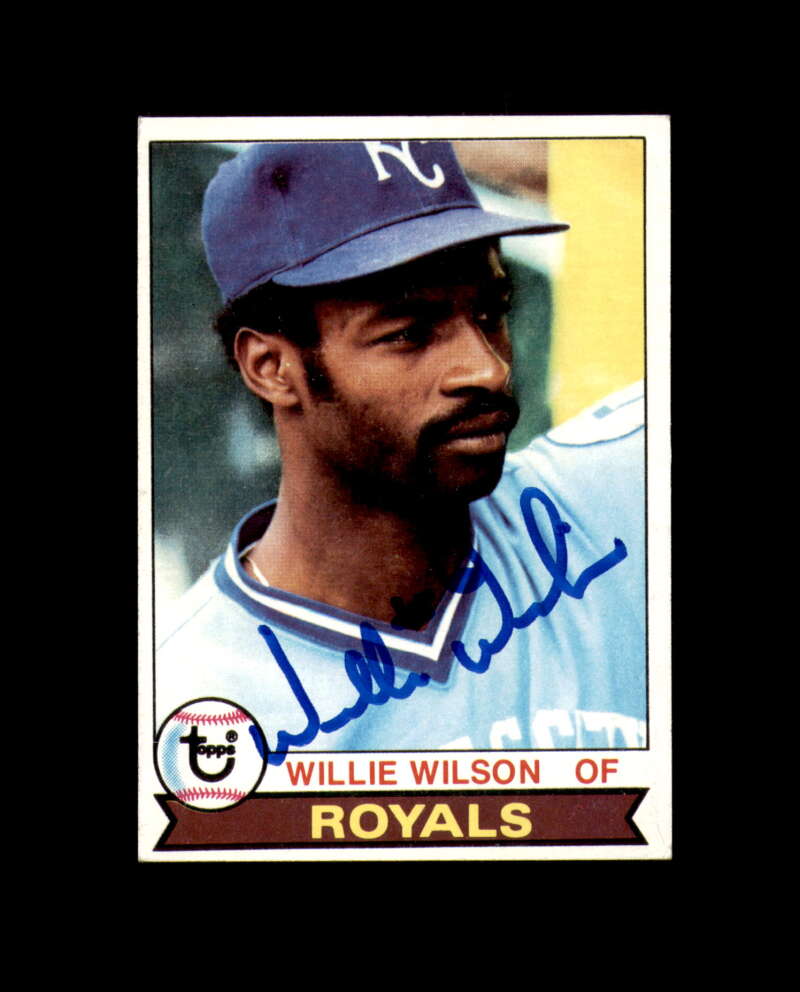 Willie Wilson Signed 1979 Topps Kansas City Royals Autograph