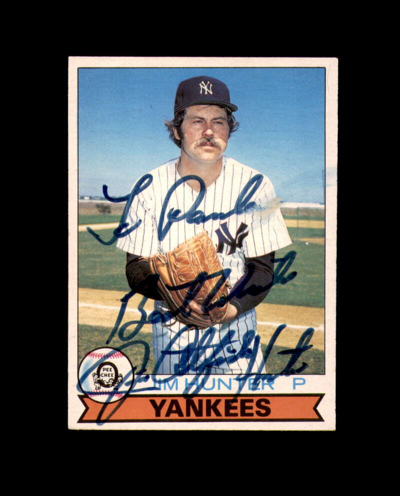 Jim Catfish Hunter Signed 1979 O-Pee-Chee New York Yankees Autograph