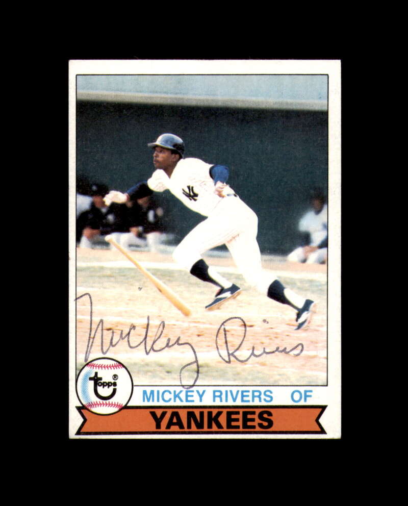 Mickey Rivers Signed 1979 Topps New York Yankees Autograph