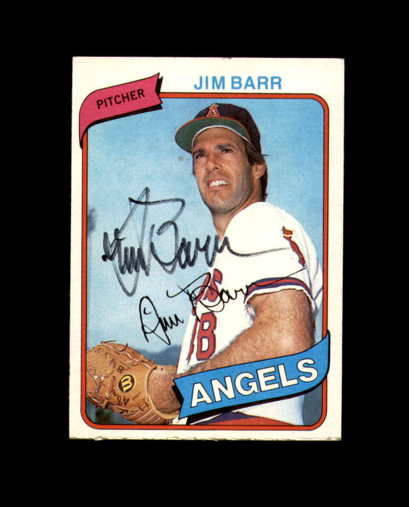 Jim Barr Signed 1980 Topps California Angels Autograph