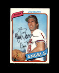 Jim Barr Signed 1980 Topps California Angels Autograph