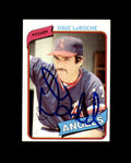 Dave LaRoche Signed 1980 Topps California Angels Autograph