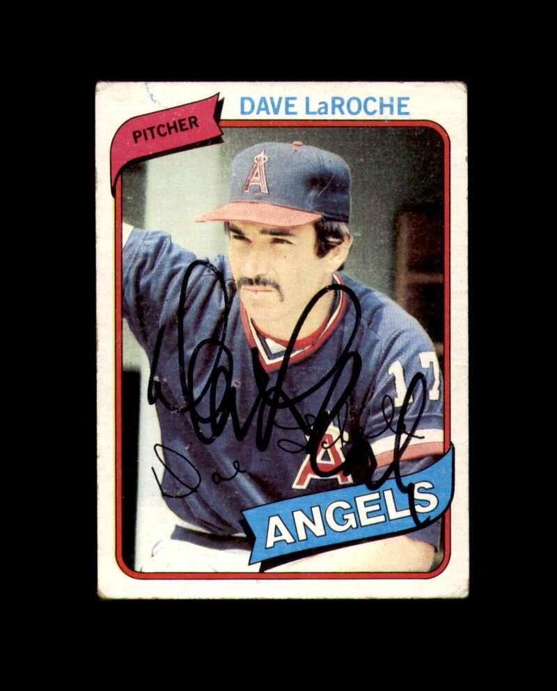 Dave LaRoche Signed 1980 Topps California Angels Autographed