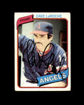 Dave LaRoche Signed 1980 Topps California Angels Autographed