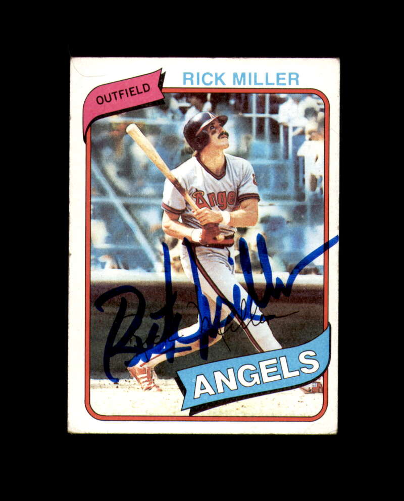 Rick Miller Signed 1980 Topps California Angels Autograph