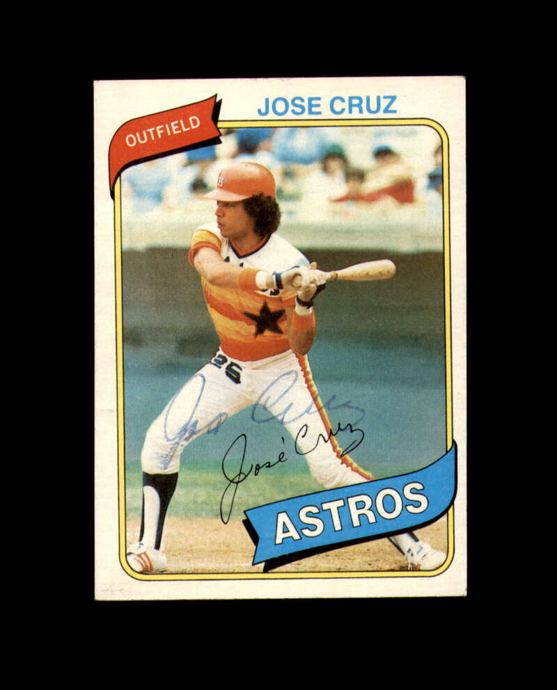 Jose Cruz Signed 1980 Topps Houston Astros Autograph