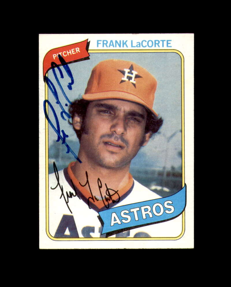 Frank LaCorte Signed 1980 Topps Houston Astros Autograph